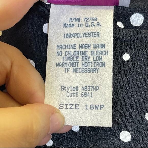 California Looks, 80s Polka Dot Dress. Size 18WP. In excellent condition! - Picture 4 of 5